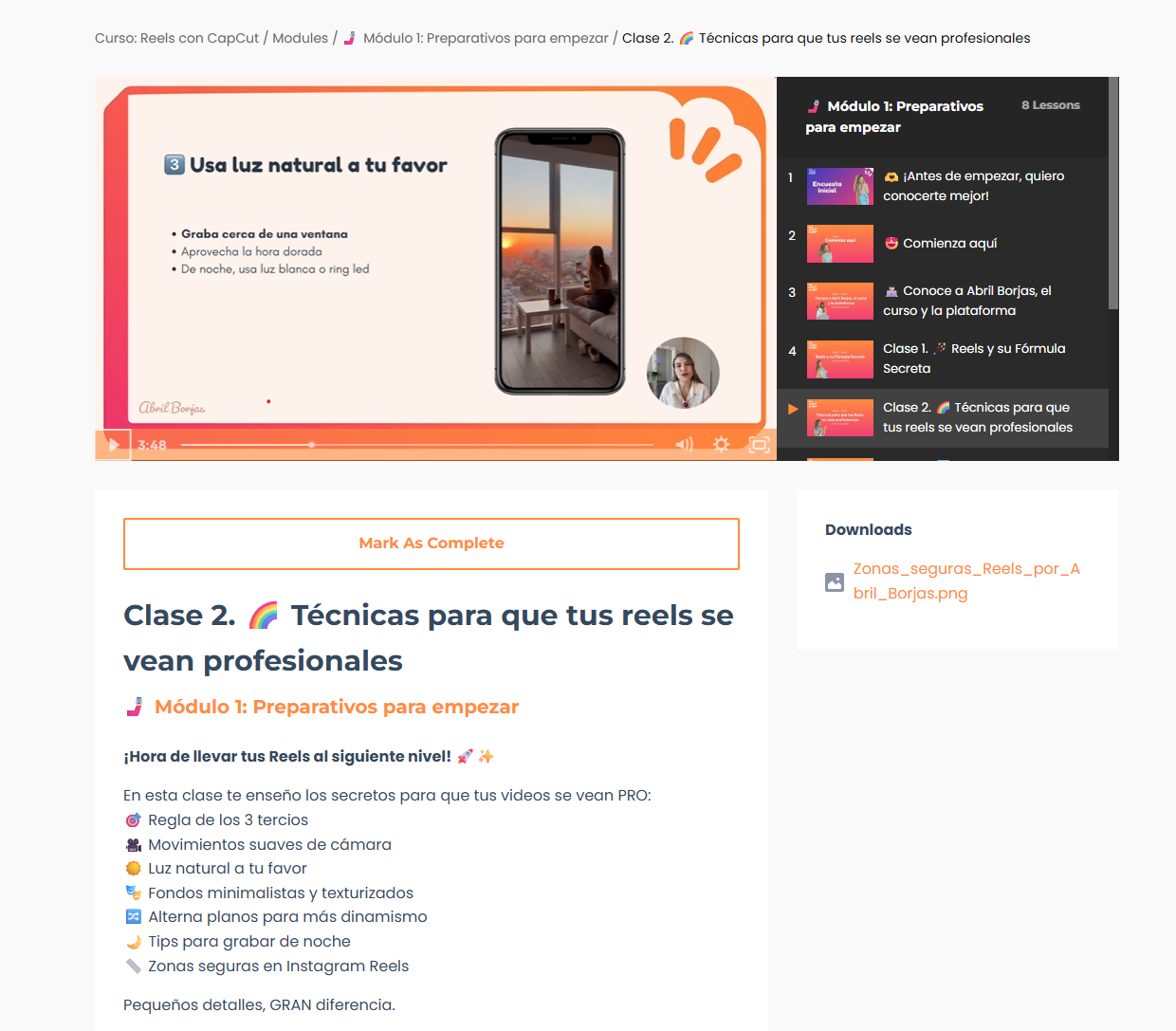 Curso: Reels con Capcut